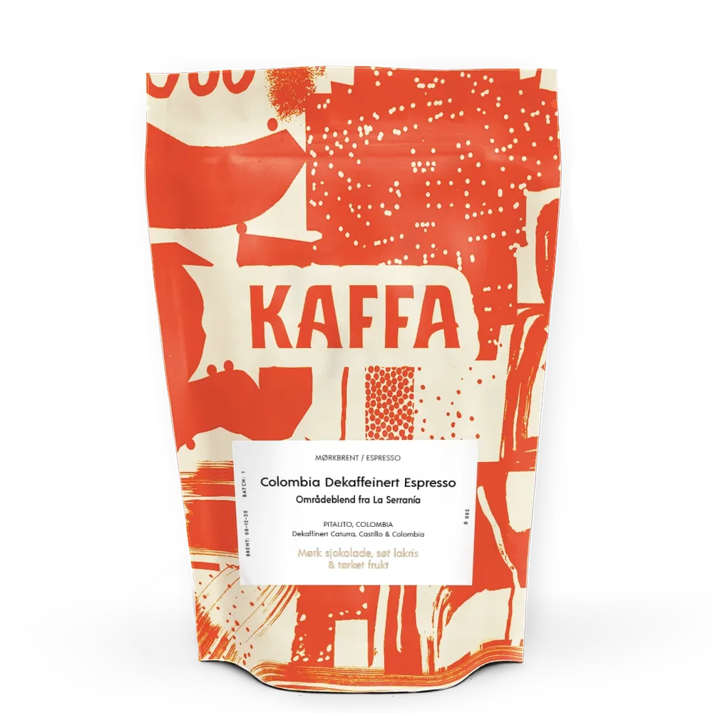 Kaffebønner Colombia La Serrania Dekaffeinert 250g Mørkbrent