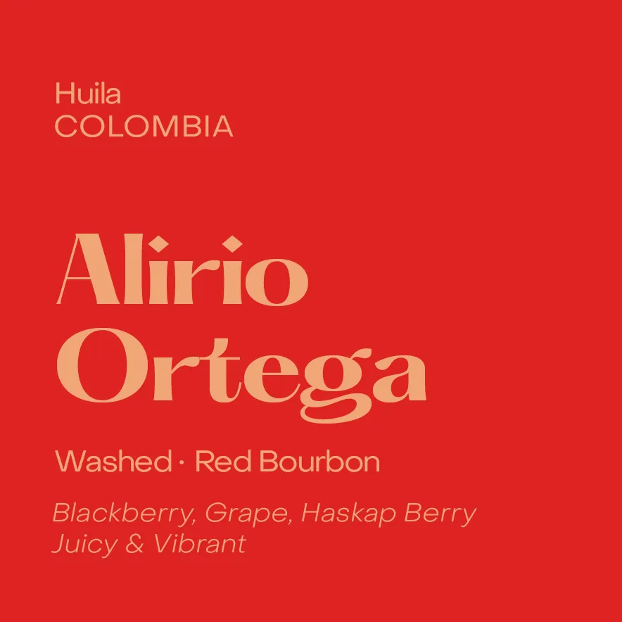 Colombia Alirio Ortega, Washed Red Bourbon